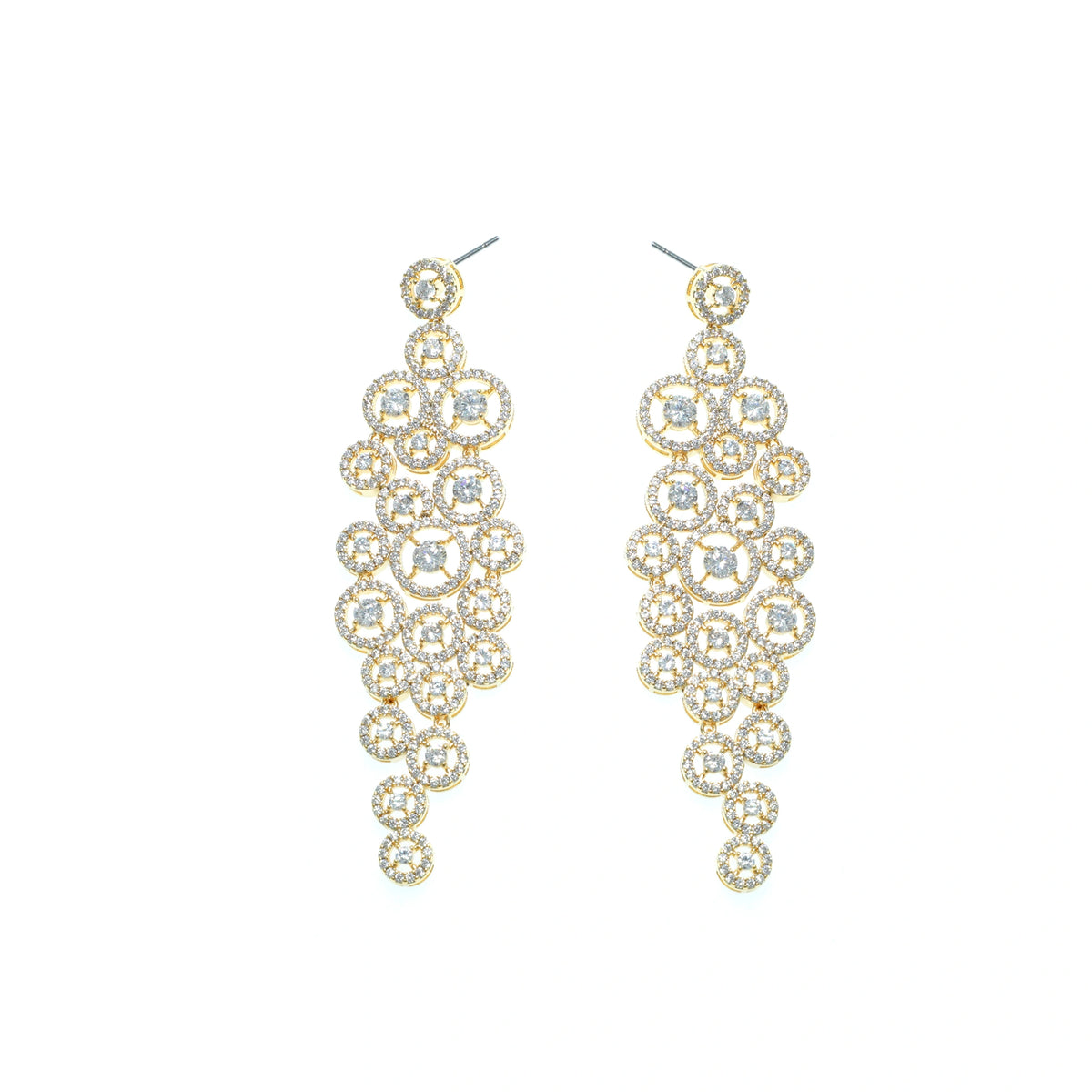 حلق فاخر بتصميم دائري Luxurious circular-design earrings