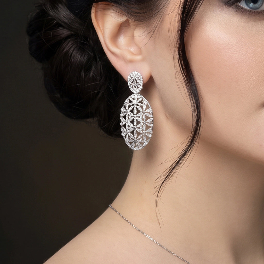 طقم دانتيل شبكي مزخرف على طراز آرت ديكو Art Deco Filigree Lattice Lace Set