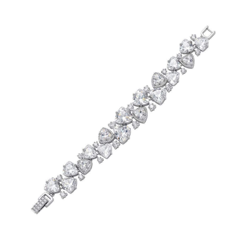 سوار مرصع بمجموعة من أحجار الزركون Zircon Cluster Link Bracelet