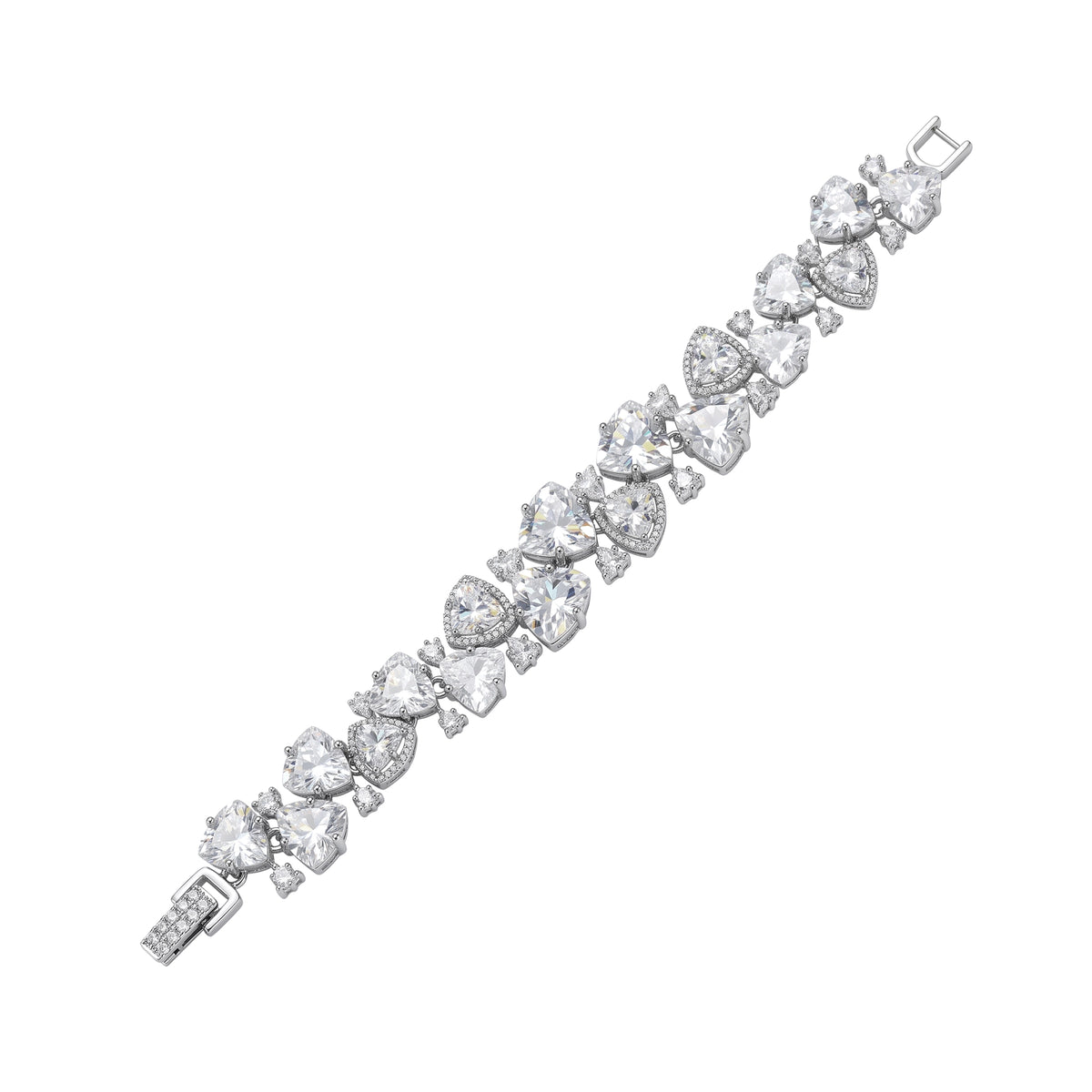 سوار مرصع بمجموعة من أحجار الزركون Zircon Cluster Link Bracelet
