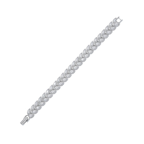سوار بتصميم حلقات على شكل أوراق شجر Leaf Link Bracelet