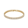 سوار بتصميم "تنس" مزدوج الصفوف Double-Row tennis style bracelet