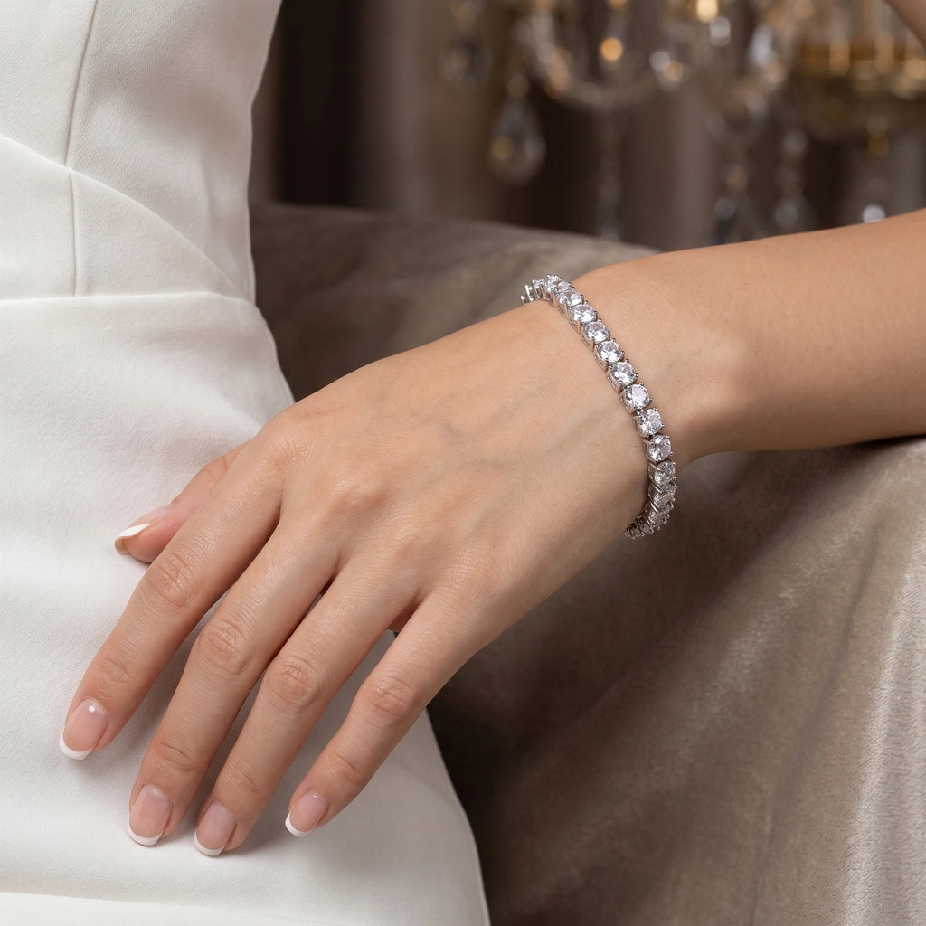 سوار كلاسيكي مرصع باحجار الزركون Classic Zircon stone Bracelet